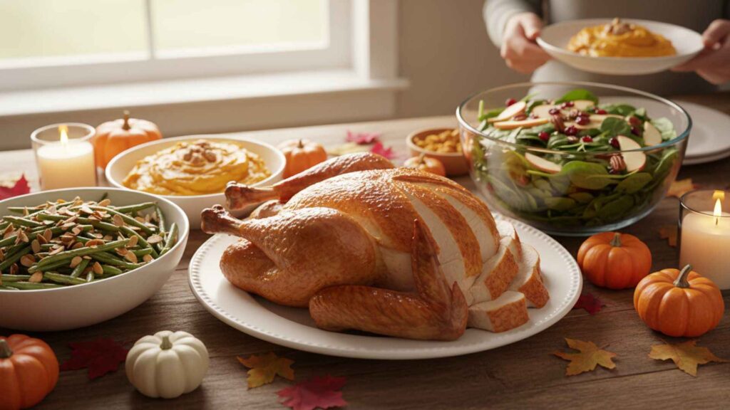 healthy Thanksgiving foods poster