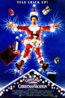 Chevy Chase as Clark Griswold in National Lampoon’s Christmas Vacation poster